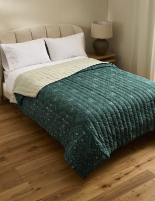 

M&S X Fired Earth Tahoe Pure Cotton Printed Bedspread - Hesper, Hesper