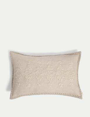 

M&S X Fired Earth Pure Cotton Woven Bolster Cushion, Malm