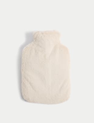 

M&S Collection Supersoft Faux Fur Hot Water Bottle - Neutral, Neutral