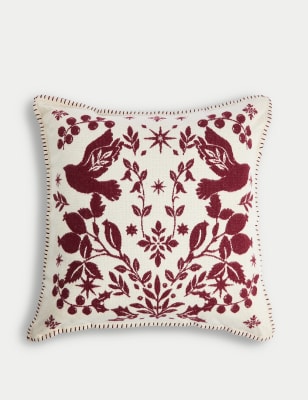 

M&S Collection Jacquard-Kissen aus reiner Baumwolle - Creme Melange, Creme Melange