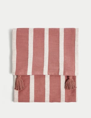 

M&S Collection Pure Cotton Striped Lightweight Throw - Clay, Clay