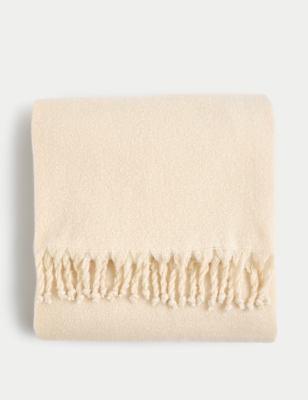 

M&S Collection Faux Mohair Throw - Cream, Cream