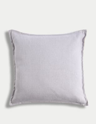 

M&S Collection Pure Cotton Textured Cushion - Lilac, Lilac