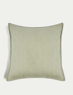 

M&S Collection Pure Cotton Textured Cushion - Soft Green, Soft Green