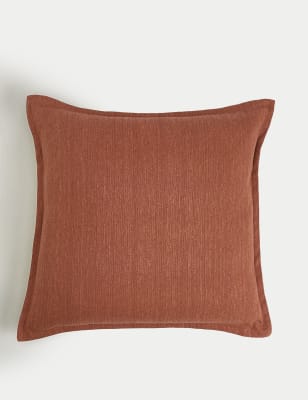 

M&S Collection Pure Cotton Textured Cushion - Rust, Rust