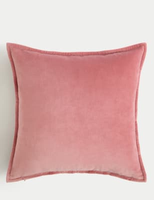 

M&S Collection Pure Cotton Velvet Cushion - Pink, Pink