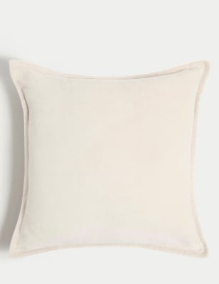 

M&S Collection Pure Cotton Velvet Cushion - Neutral, Neutral