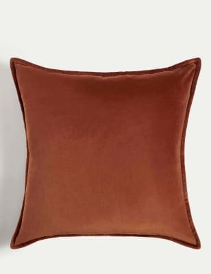 

M&S Collection Pure Cotton Velvet Cushion - Rust, Rust