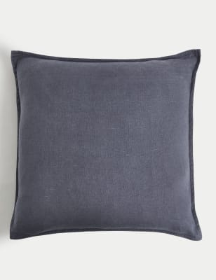 

M&S Collection Pure Linen Cushion, Navy