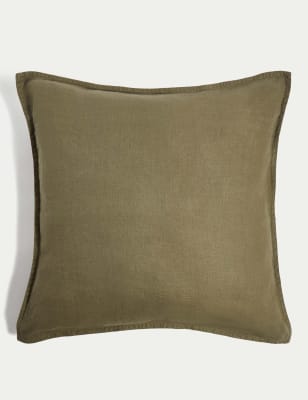 

M&S Collection Pure Linen Cushion - Khaki, Khaki