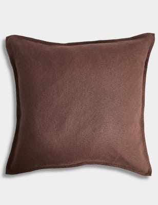 

M&S Collection Pure Linen Cushion, Chestnut