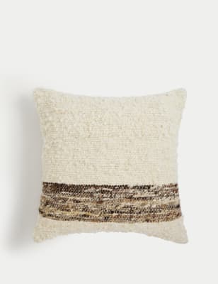 

M&S Collection Wool Rich Woven Textured Cushion - Ecru Mix, Ecru Mix