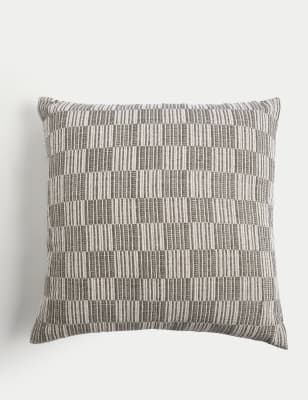 

M&S Collection Cotton Blend Geometric Woven Cushion - Green Mix, Green Mix