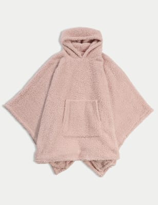 

The M&S Snuggle™ Teddy Fleece Hooded Blanket - Blush, Blush