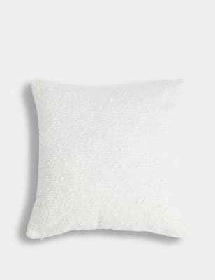 

M&S Collection Textured Bouclé Cushion - Cream, Cream