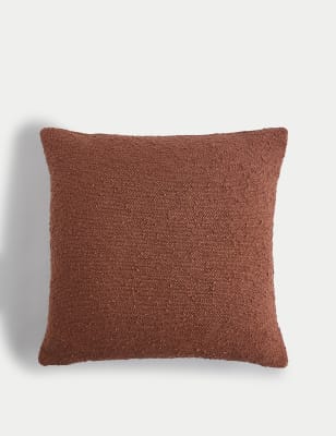 

M&S Collection Textured Bouclé Cushion - Rust, Rust