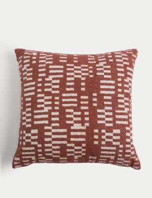 

M&S Collection Pure Cotton Jacquard Cushion - Rust, Rust