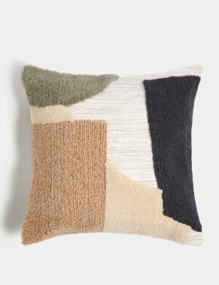 

M&S Collection Wool Blend Abstract Geometric Cushion - Natural Mix, Natural Mix