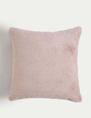 

M&S Collection Faux Fur Oversized Cushion - Soft Pink, Soft Pink