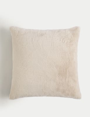 

M&S Collection Faux Fur Oversized Cushion - Neutral, Neutral