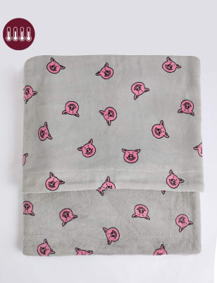 

Percy Pig™ Borg Fleece Large Throw - Grey Mix, Grey Mix