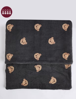 

Spencer Bear™ Borg Fleece Large Throw - Charcoal Mix, Charcoal Mix