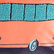 Velvet Bus Textured Bolster Cushion, NAVY MIX, swatch