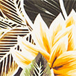 Velvet Tropical Print Cushion, MULTI, swatch