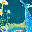 Velvet Peacock Embroidered Cushion, MULTI, swatch