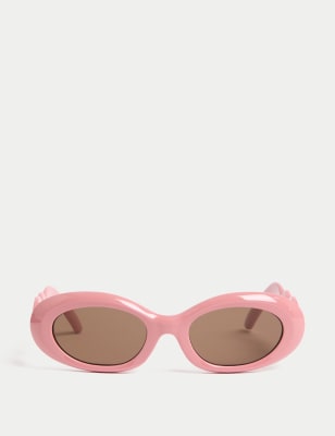 

Womens M&S Collection Bevelled Oval Sunglasses - Dusky Pink, Dusky Pink