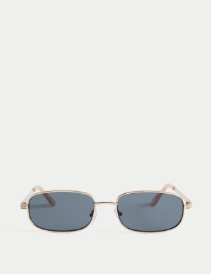 

Womens M&S Collection Metal Rectangle Sunglasses, Gold Mix
