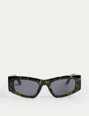 

Womens M&S Collection Angular Cat Eye Sunglasses, Green Mix