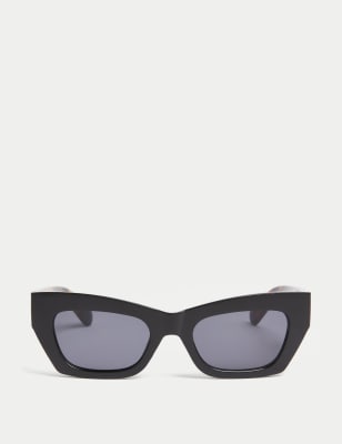 

Womens M&S Collection Angular Cat Eye Sunglasses - Black, Black