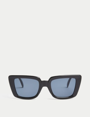

Womens M&S Collection Chunky Cat Eye Sunglasses - Black, Black
