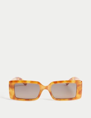 

Womens M&S Collection Rechteckige Sonnenbrille - Karamell Melange, Karamell Melange