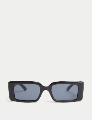 

Womens M&S Collection Rechteckige Sonnenbrille - Black, Black