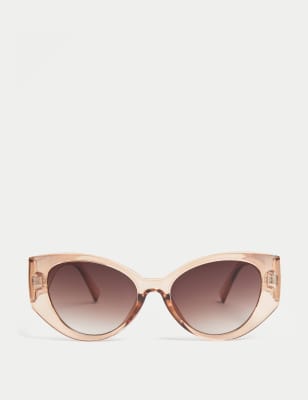 

M&S Collection Gafas de sol ovaladas con diseño de ojos de gatoWomens - Albaricoque, Albaricoque