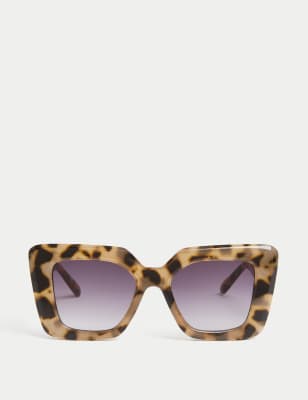

Womens M&S Collection Square Oversized Chunky Sunglasses - Brown Mix, Brown Mix