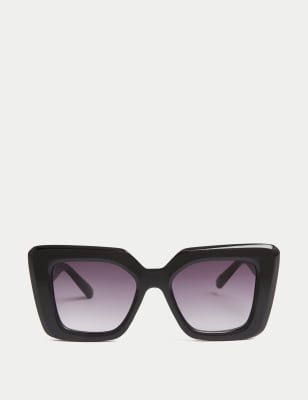 

Womens M&S Collection Square Oversized Chunky Sunglasses - Black, Black