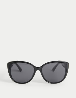 

Womens M&S Collection Sonnenbrille im Katzenaugendesign - Schwarz Melange, Schwarz Melange