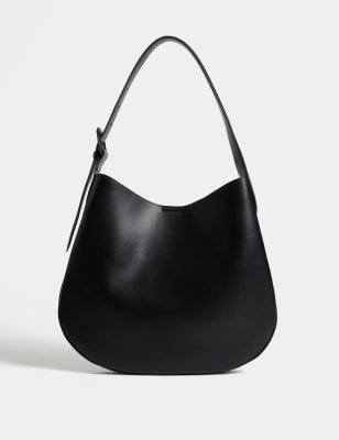 

Womens M&S Collection Faux Leather Shoulder Bag - Black, Black