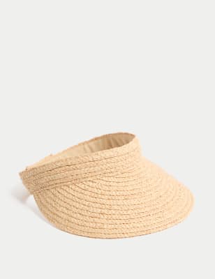 

Womens M&S Collection Straw Visor, Light Natural