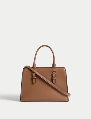 

M&S Collection Bolso con asa imitación de pielWomens - Café Con Leche, Café Con Leche