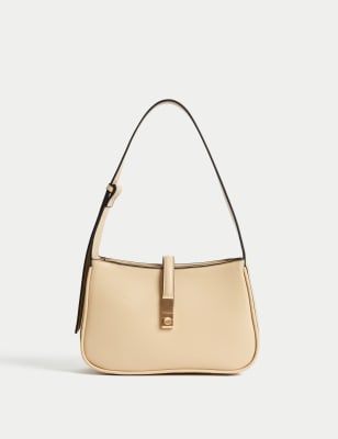 

M&S Collection Bolso de hombro con detalle de candadoWomens - Mantequilla, Mantequilla