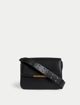 

Womens M&S Collection Faux Leather Cross Body Bag - Black, Black