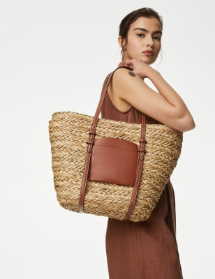 

Womens M&S Collection Straw Tote Bag - Natural Mix, Natural Mix