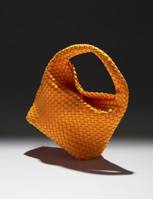 

Womens M&S Collection Woven Braided Grab Bag - Orange, Orange