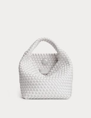 

Womens M&S Collection Woven Braided Grab Bag - Silver, Silver