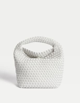 

Womens M&S Collection Woven Braided Grab Bag - Silver, Silver