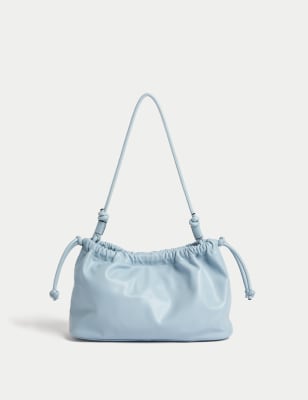 

Womens M&S Collection Ruched Shoulder Bag - Blue, Blue